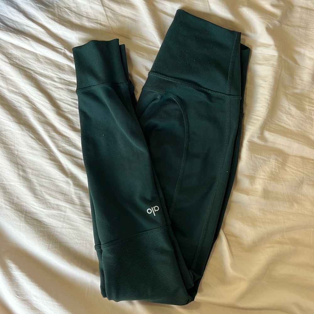 ALO Yoga Deep Green High-Waist Leggings